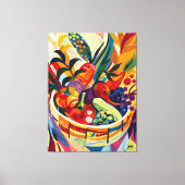 Naturaleza Muerta: Frutas en Estilo Favista. Canvas Afdruk (Voorkant)