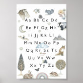 Naturaleza y Fauna Salvaje. Alfabeto Infantil. Poster (Voorkant)
