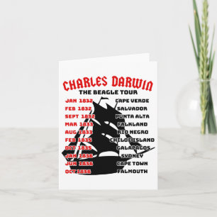 Naturalist Charles Darwin Beagle Meme Tour Earth D Kaart