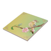  Naturalist Schilderij Tuinbloemen & Vogels Tegeltje (Zijkant)