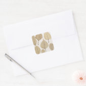  naturalistische botanische tekening | Vertrek uit Vierkante Sticker (Envelop)