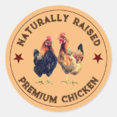 Naturally Raised Chicken Label Sticker (Voorkant)