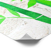 Naturals Abstract Groen Bamboe Rustiek Poster (Hoek)
