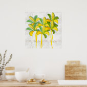 Naturals Waterverf Lelies Rustic Poster (Keuken)