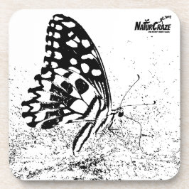 NaturCraze (B&W) Butterfly Hard Plastic onderzette Bier Onderzetter