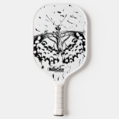 NaturCraze B&W Butterfly Pickleball Paddle (Achterkant)