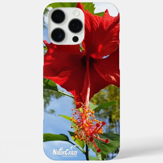 NaturCraze Red Hibiscus Flower iPhone / iPad case (Achterkant)
