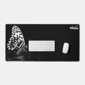 NaturCraze White Butterfly Desk Mat (Keyboard & Muis)