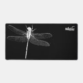 NaturCraze White Dragonfly Black Desk Mat (Voorkant)