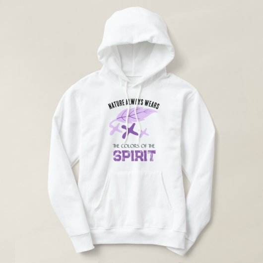 "Nature Always Wears" Leaf  Hoodie (Design voorkant)