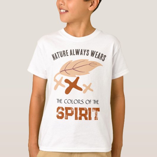 "Nature Always Wears" Leaf  T-shirt (Voorkant)
