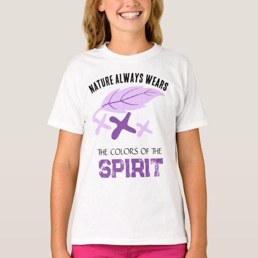  "Nature Always Wears" Leaf  T-shirt (Voorkant)