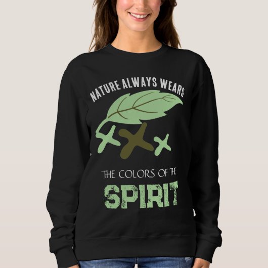 "Nature Always Wears" Leaf Trui (Voorkant)