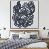 Nature and Geometry Harmony Canvas Afdruk (Insitu (Slaapkamer))