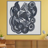 Nature and Geometry Harmony Canvas Afdruk (Insitu (Woonkamer))