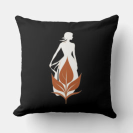 Nature and Woman Silhouette Elegant Feminine Art Kussen