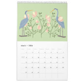 Nature Art Calendar with Backyard Birds & Flowers Kalender (Mar 2026)