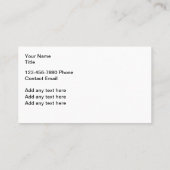 Nature Bear Theme Business Cards  Visitekaartje (Achterkant)