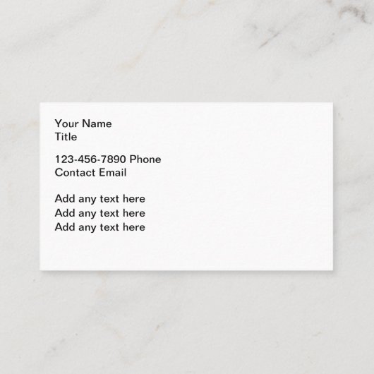 Nature Bear Theme Business Cards  Visitekaartje (Achterkant)