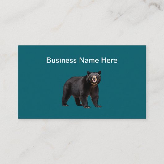 Nature Bear Theme Business Cards  Visitekaartje (Voorkant)