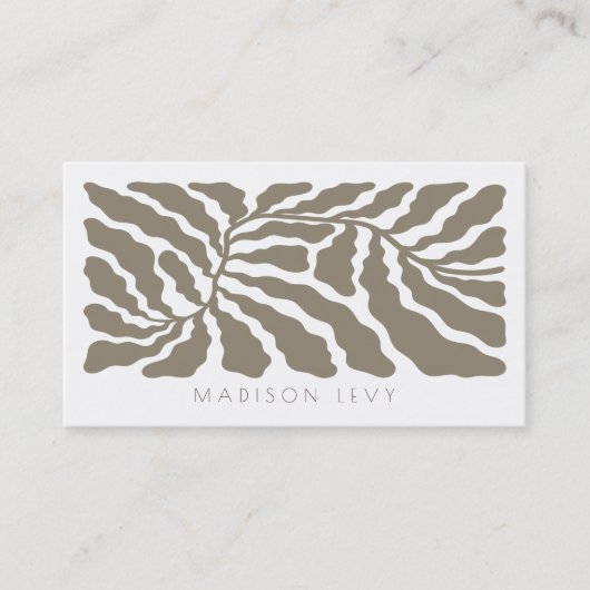 Nature Branch Minimalist Appointment Cards Afsprakenkaartje (Voorkant)