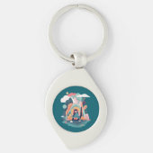 Nature Calm Aesthetic Art Keychain (Voorkant)