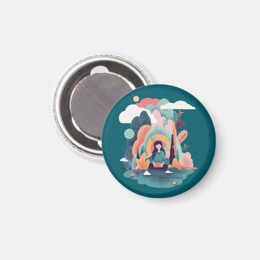 Nature Calm Aesthetic Art Magneet (Voorkant / Achterkant)