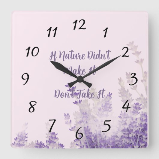 Nature Clock Vierkante Klok (Voorkant)