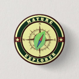 Nature Explorer Badge | Kids Outdoor Award Ronde Button 3,2 Cm