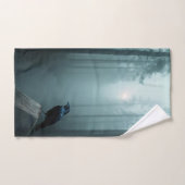 Nature Foggy Forest Bird Ravens and Crows Bad Handdoek (Handdoek)
