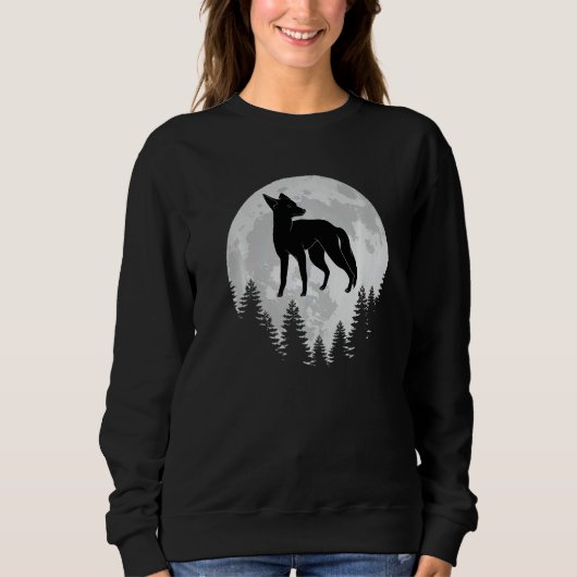 Nature full moon fox hunter trui (Voorkant)