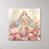 Nature Goddess Boho Wall Art Canvas Afdruk (Voorkant)