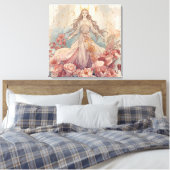 Nature Goddess Boho Wall Art Canvas Afdruk (Insitu (Slaapkamer))