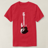Nature Guitar swan black white T-shirt (Design voorkant)