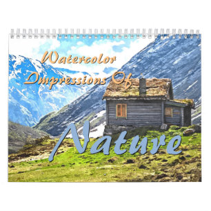 Nature Impressions Watercolor Schilderijen 2027 Kalender
