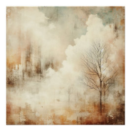 Nature In A City Scape Old Photo Graphic Design Perfect Poster