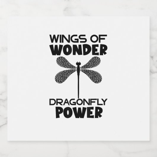 Nature Insect Dragonflies Power Wings Of Wonder Dr Sparkling Wijnetiket (Enkel label)