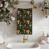 Nature-Inspired Bath Towel Mushrooms & Moss Art Bad Handdoek