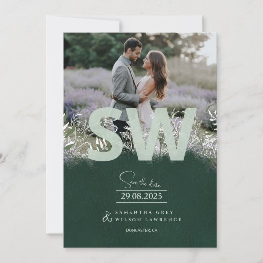 Nature-Inspired Botanical Greenery Save the Date  Kaart (Voorkant)