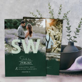 Nature-Inspired Botanical Greenery Save the Date  Kaart