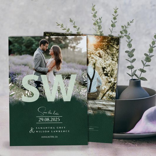 Nature-Inspired Botanical Greenery Save the Date Kaart