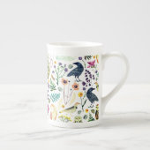Nature-Inspired Botanical Pattern Decorative Throw Porselein Kop (Rechts)