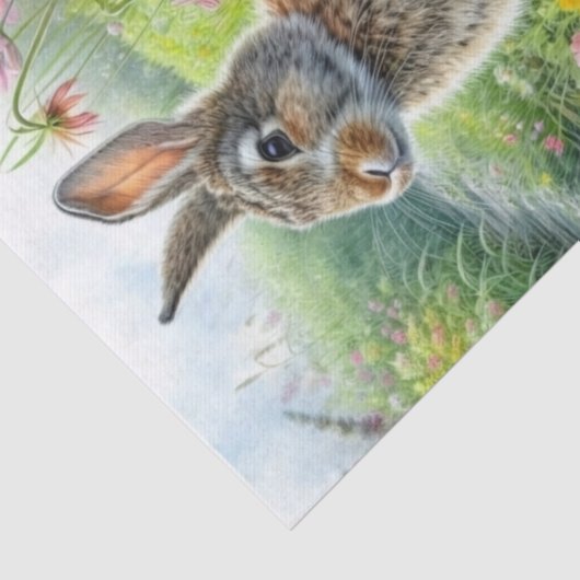 Nature Inspired Easter Eggs and Rabbit  Tissuepapier (Detail)