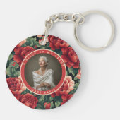 Nature-inspired Gifts For Girlfriend Custom Rose Sleutelhanger (Achterkant)