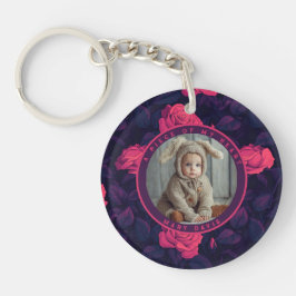 Nature-inspired Gifts For Him Custom rose flower Sleutelhanger