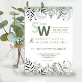 Nature inspired Greenery  Wedding Invitation Kaart