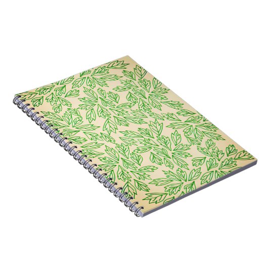 Nature-Inspired Leaf Pattern Notebook Notitieboek (Rechterzijde)