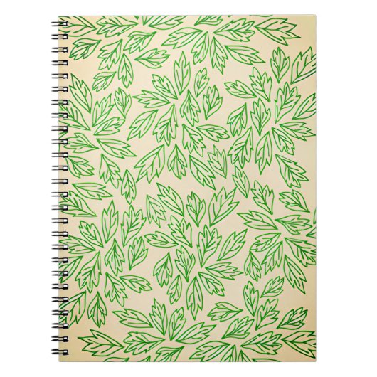 Nature-Inspired Leaf Pattern Notebook Notitieboek (Voorkant)