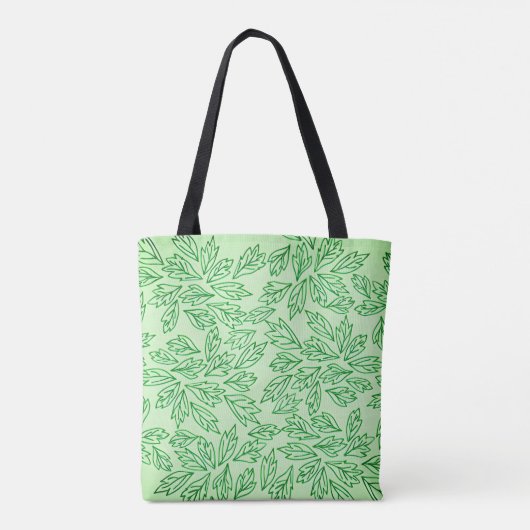Nature-Inspired Leaf Pattern Tote bag (Achterkant)