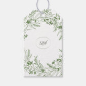 Nature Inspired Minimalist Monogram Cadeaulabel (Voorkant)